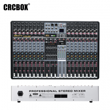 CRCBOX / FX-16 PRO/Аналоговый микшер,16 входов,2 стерео выхода,2 группы,2 шины,1FX, 4-полос эквалайзер