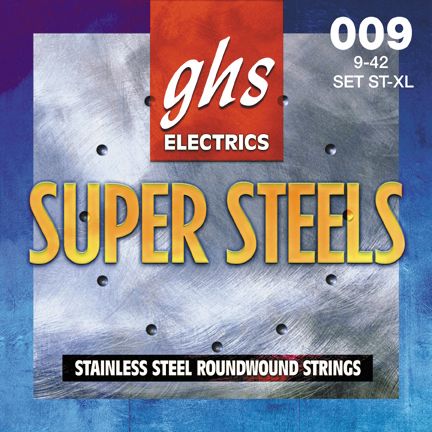 ST-XL/Струны для электрогитары; нержавеющая сталь; круглая обмотка; (9-11-16-24-32-42)/GHS