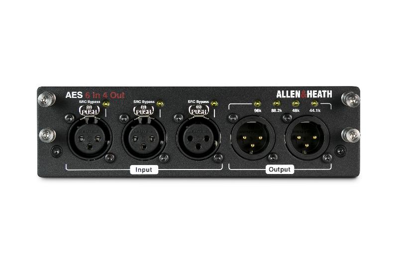 DLIVE-M-DL-AES6I4O-A /	Карта AES3 I/O для dLive ; 6 входов, 4 выхода / ALLEN&HEATH