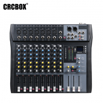 CRCBOX / MR-80S / Аналоговый микшер, 7 моно входов, 1 стерео вход, 3-полосный эквалайзер, 1 FX