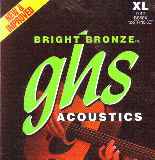 BB60X/Струны для акустической гитары; 12 струн, бронза (9-9-12-12-15-08-26-11-34-14-42-22)/GHS