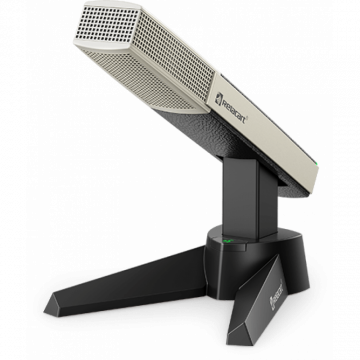 TDN-2CHG/Микрофон на подставке с интерфейсом Dante, с выкл и LED. Чёрный+ слоновая кость / RELACART